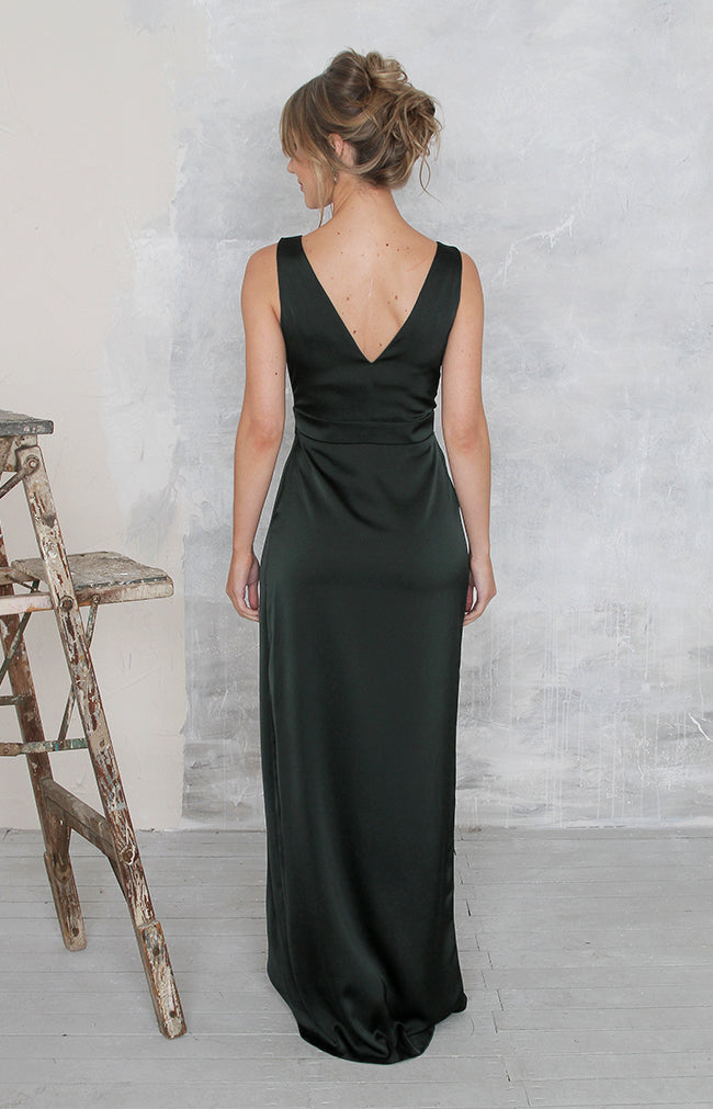 Fabia High Back Gown - Forest Green 0722