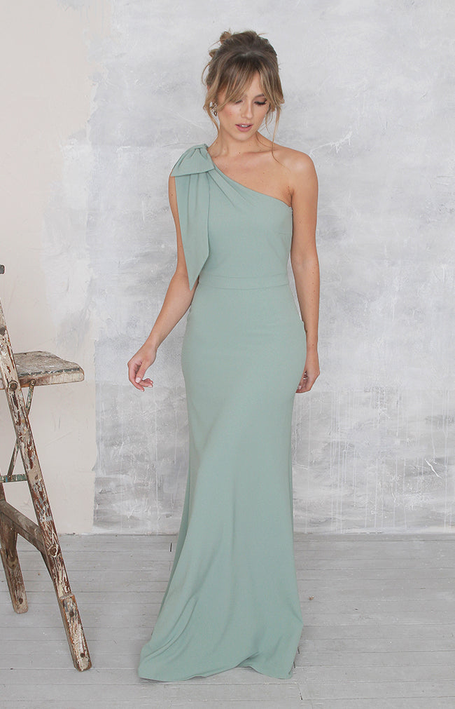 Fleur Crepe Gown - Sage 0822