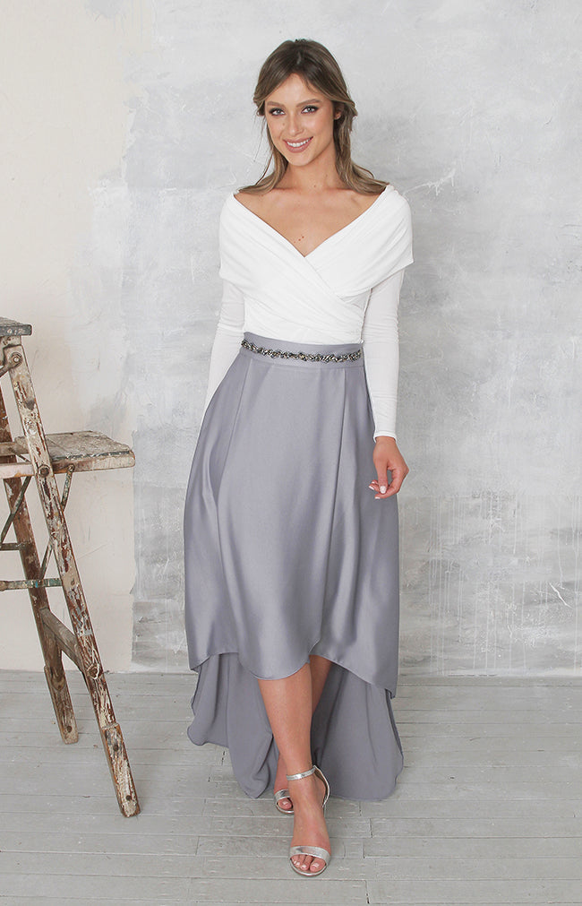 Tessa Skirt - Dusty Blue