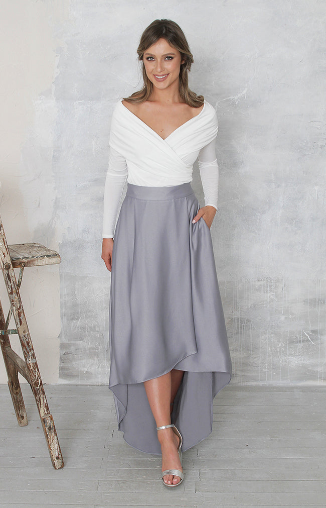 Tessa Skirt - Dusty Blue