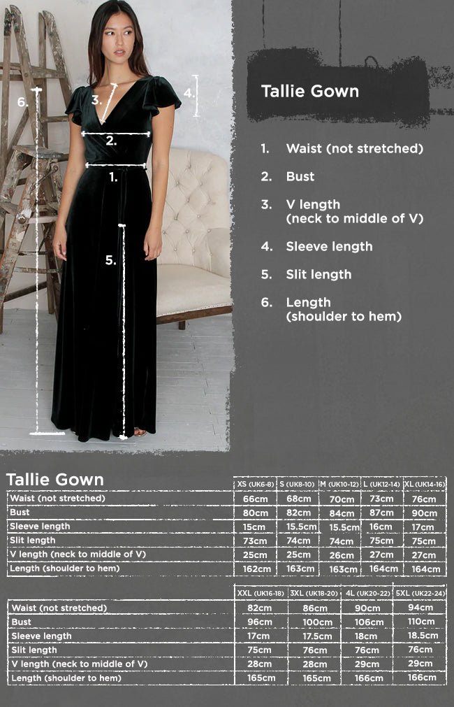 Tallie Velvet Gown - Forest Green
