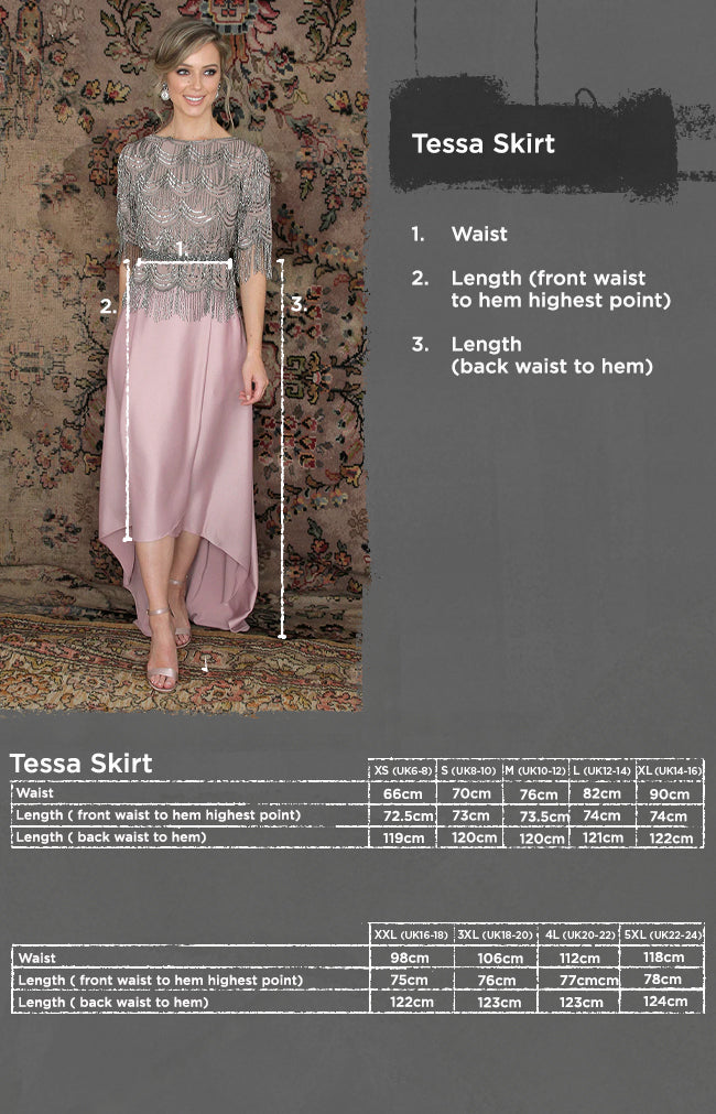 Tessa Skirt - Dusty Blue