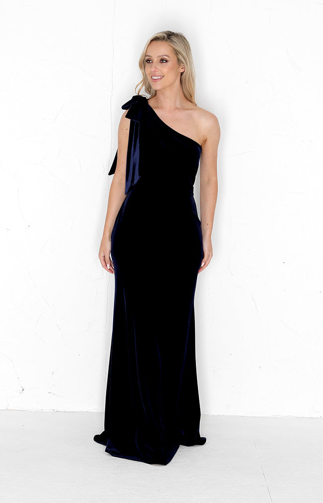 Fleur Velvet Gown - Midnight